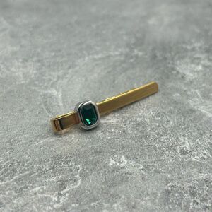 Swarovski Emerald Green Stone Embellished Gold Hairclip Accessory